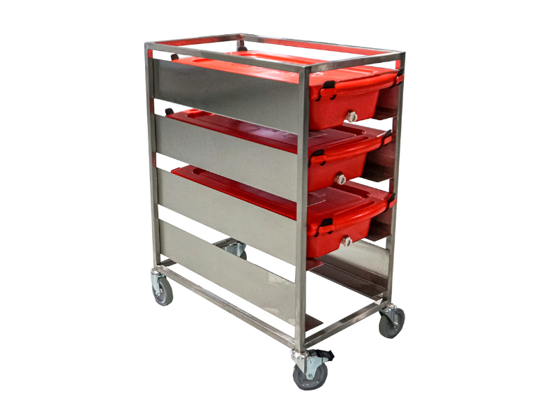 PureSteel™ XL Transport Container Tiered Cart